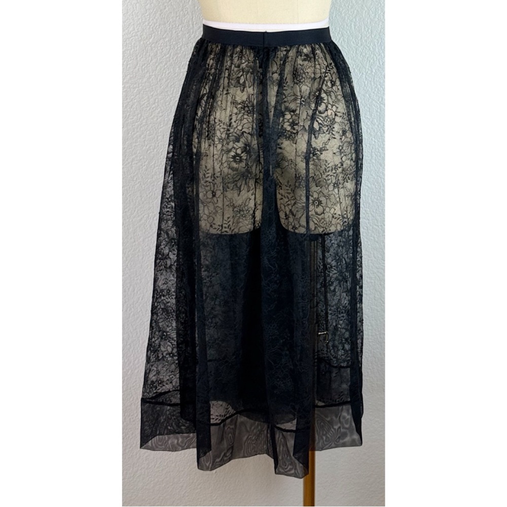 Victoria Secret Lingerie Sheer lace Midi Skirt Whimsigoth, Large - Picture 5 of 9